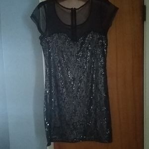 Black sequins dress